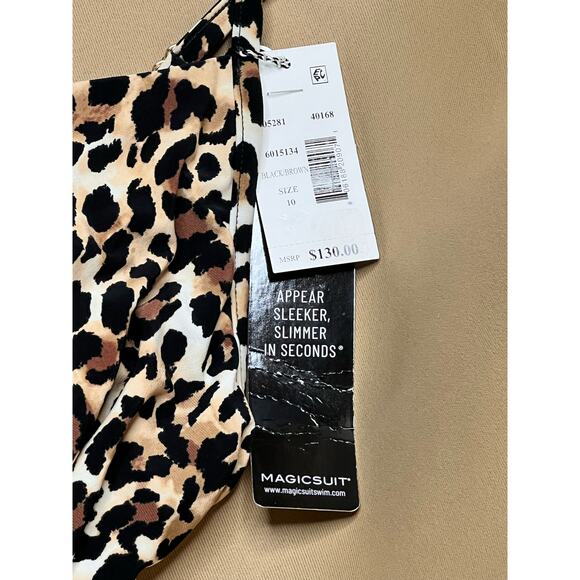 Miraclesuit Magicsuit Chloe Leopard Tankini Swim Suit 10 NWT - Picture 6 of 7